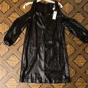 BCBG black sequin dress